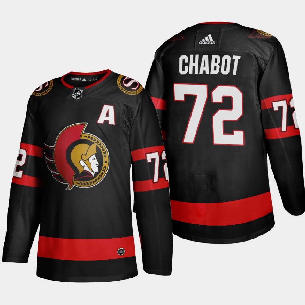 Ottawa Senators #72 Thomas Chabot Men Adidas 2020 Authentic Player Home Stitched NHL Jersey Black